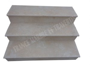 Travertin Beige Clair Marche Escalier 100 cm