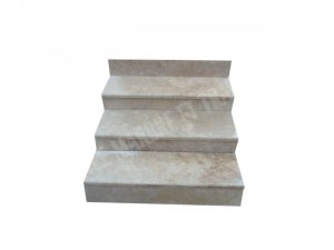 Travertin Beige Clair Marche Escalier 100 cm