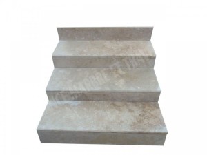 Travertin Beige Clair Marche Escalier 110 cm