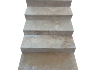 Travertin Beige Clair Marche Escalier 120 cm