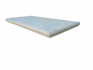 Travertin Beige Clair Marche Escalier d'angle Sortant Droit Ogee 30x61 cm