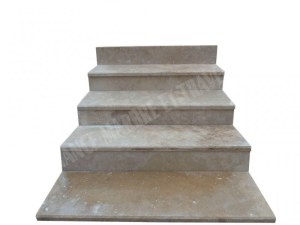 Travertin Beige Clair Marche Escalier 120 cm