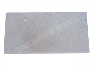 Travertin Beige Clair Margelle de Piscine Bord Arrondi 30,5x61 cm