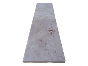 Travertin Beige Clair Margelle de Piscine Bord Arrondi 30,5x61 cm