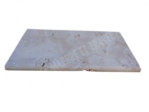 Travertin Beige Clair Margelle de Piscine Bord Arrondi 30,5x61 cm