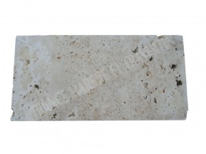 Travertin Beige Clair Margelle de Piscine Bord Droit 30,5x61 cm