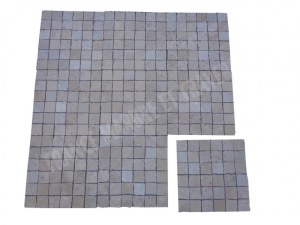 Travertin Beige Clair Mosaique Irrégulier 4,8x4,8 cm