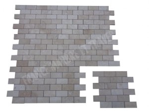 Travertin Beige Clair Mosaïque 4,8x10 cm