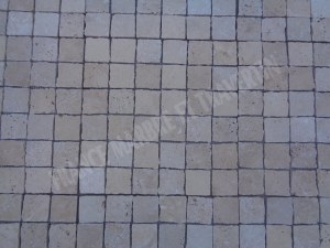 Travertin Beige Clair Mosaique Irrégulier 4,8x4,8 cm