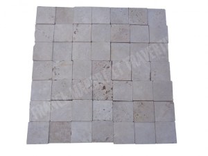Travertin Beige Clair Pavé 10x10 cm