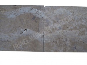 Travertin Beige Gravure Decor 20x30 cm