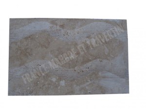 Travertin Beige Gravure Decor 20x30 cm