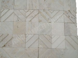 Travertin Beige Décor Moulure 10x10 cm