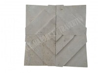 Travertin Beige Décor Moulure 10x10 cm