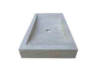 Travertin Classique Beige Évier 70x40 cm Épaisseur : 10 cm Qualité : 1'er Choix Finitio...