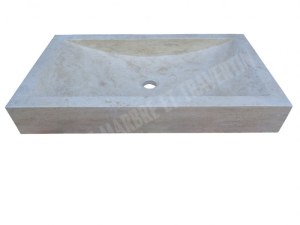 Travertin Classique Beige Évier 70x40 cm Épaisseur : 10 cm Qualité : 1'er Choix Finitio...