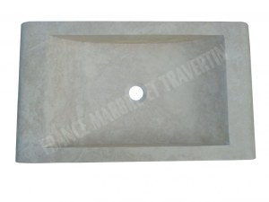 Travertin Classique Beige Evier 70x40 cm Épaisseur : 10 cm Qualité : 1'er Choix Finitio...