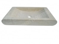 Travertin Classique Beige Evier 70x40 cm Épaisseur : 10 cm Qualité : 1'er Choix Finitio...