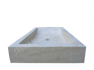 Travertin Classique Beige Évier 70x40 cm Épaisseur : 10 cm Qualité : 1'er Choix Finitio...