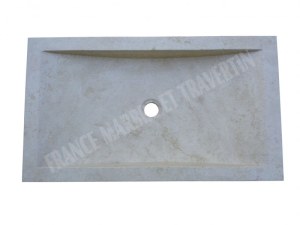Travertin Classique Beige Évier 70x40 cm Épaisseur : 10 cm Qualité : 1'er Choix Finitio...