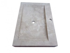 Travertin Classique Beige Evier 70x50 cm Épaisseur : 10 cm Qualité : 1’er Choix Finitio...