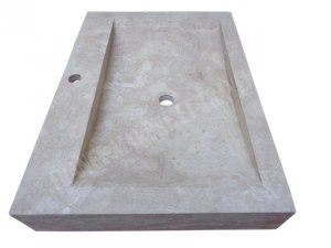 Travertin Classique Beige Evier 70x50 cm Épaisseur : 10 cm Qualité : 1’er Choix Finitio...