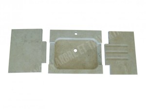 Travertin Classique Beige Evier Avec 2 Tablettes