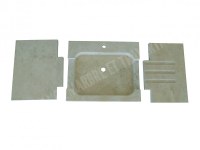 Travertin Classique Beige Evier Avec 2 Tablettes