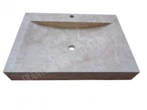 Travertin Classique Beige Evier 70x50 cm Épaisseur : 10 cm Qualité : 1’er Choix Finitio...
