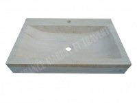 Travertin Classique Beige Evier 70x45 cm Épaisseur : 10 cm Qualité : 1'er Choix Finiti...