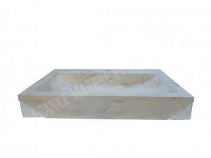 Travertin Classique Beige Evier 70x45 cm Épaisseur : 10 cm Qualité : 1'er Choix Finitio...