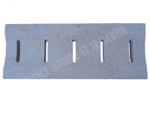 Travertin Beige Grille Caniveau Rainure Incurvé 19x50 cm