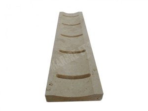 Travertin Beige Grille Caniveau Incurvé Rainure 12,5x50 cm