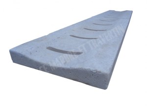 Travertin Beige Grille Caniveau Rainure Incurvé 19x50 cm