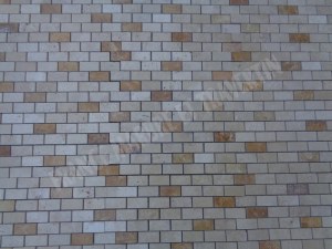 Travertin Beige - Jaune Mosaïque 2,3x4,8 cm