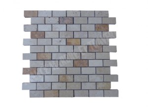 Travertin Beige - Jaune Mosaïque 2,3x4,8 cm