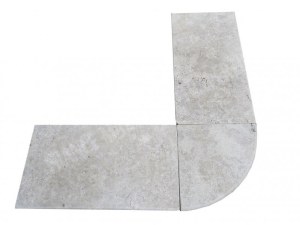 Travertin Beige Escalier Quart de Rond 33x33 cm