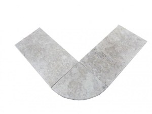 Travertin Beige Escalier Quart de Rond 33x33 cm