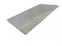 Travertin Beige Marche Escalier d'angle Sortant 30x61 cm