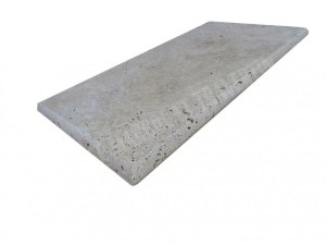 Travertin Beige Marche Escalier d'angle Sortant 30x61 cm