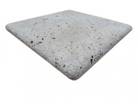 Travertin Beige Marche Escalier d'angle Sortant 30x30 cm