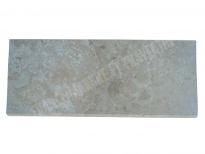 Travertin Beige Nuancé Margelle de Piscine Bord Arrondi 25x61 cm