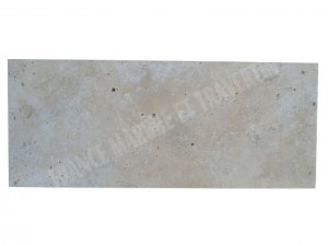 Travertin Beige Nuancé Margelle de Piscine Bord Droit 25x61 cm