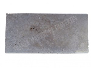 Travertin Beige Nuancé Margelle de Piscine Bord Arrondi 30,5x61 cm