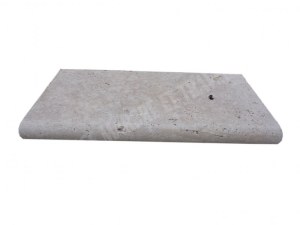 Travertin Beige Nuancé Margelle de Piscine Bord Arrondi 30,5x61 cm Épaisseur : 5 cm Fin...