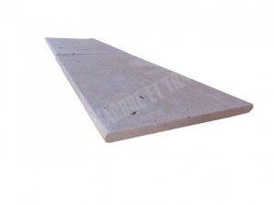 Travertin Beige Nuancé Margelle de Piscine Bord Arrondi 30,5x61 cm