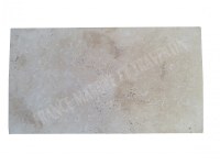 Travertin Beige Nuancé Margelle de Piscine Bord Droit 30,5x61 cm