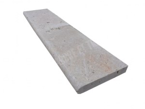 Travertin Beige Nuancé Margelle de Piscine Bord Arrondi 30,5x61 cm