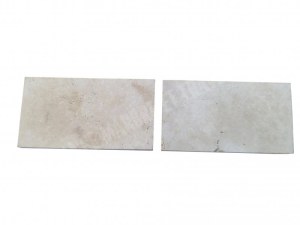 Travertin Beige Nuancé Margelle de Piscine Bord Droit 30,5x61 cm