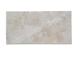 Travertin Beige Clair Margelle de Piscine 2 Bord Chanfreiné 30,5x61 cm